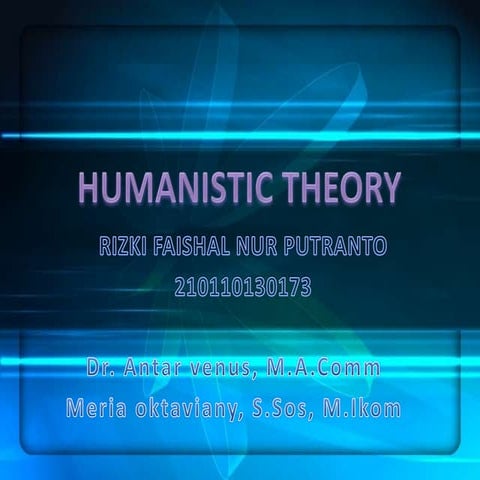 Humanisme Theory from Rizki Faishal