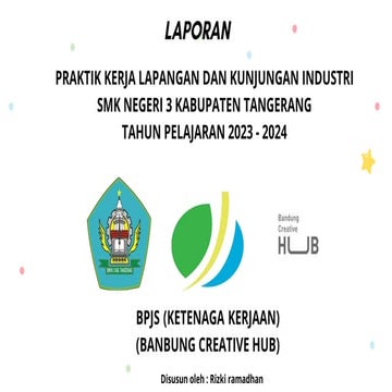 Laporan Praktek Kerja Lapangan Rizki Ramadhan