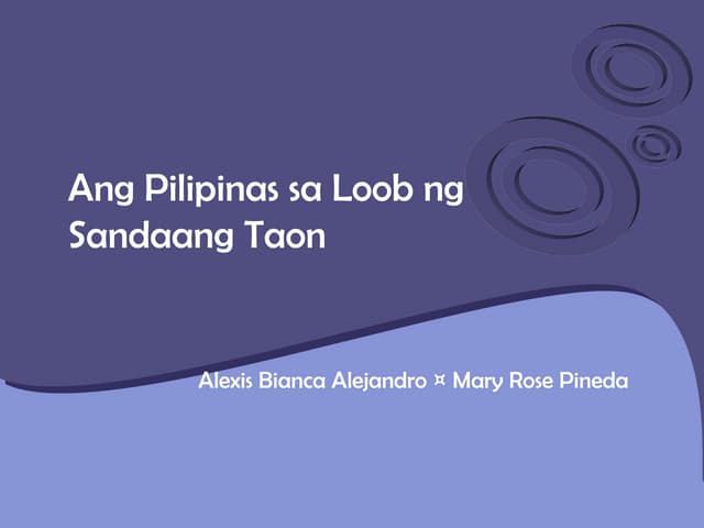 Ang Pilipinas sa loob ng isang taon