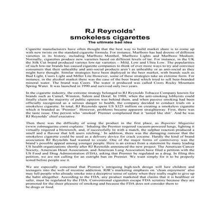 Rj reynolds-idea-failure