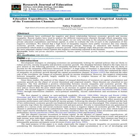 Effect of Gender Equality on Economic Growth | PDF