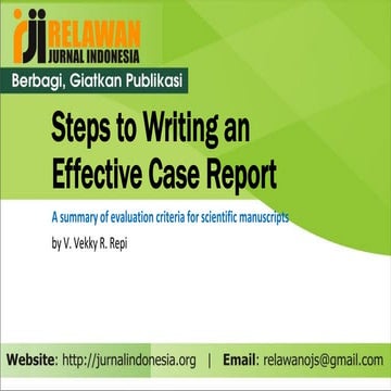 Steps to Writing an Effective Case Report