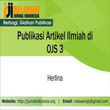 Panduan Publikasi Artikel Ilmiah di OJS 3 | PDF