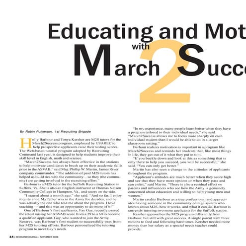 Educating, Motivating with March2Success | PDF