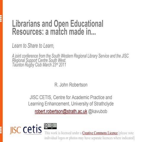 Librarians and Open Educational Resources: a match made in...