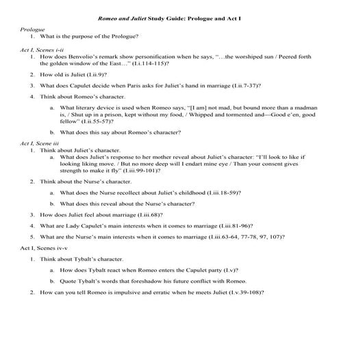 R&j study guide prologue actv