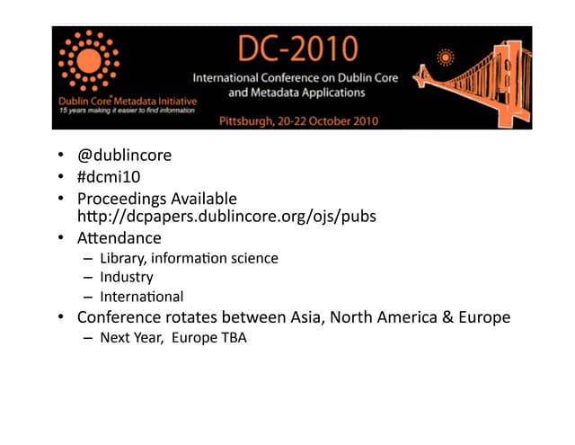 DCMI/ASIS&T Conference Roundup