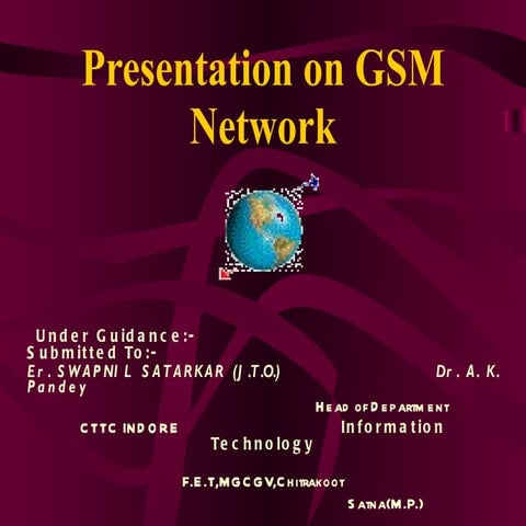 bsnl presentation on  gsm 