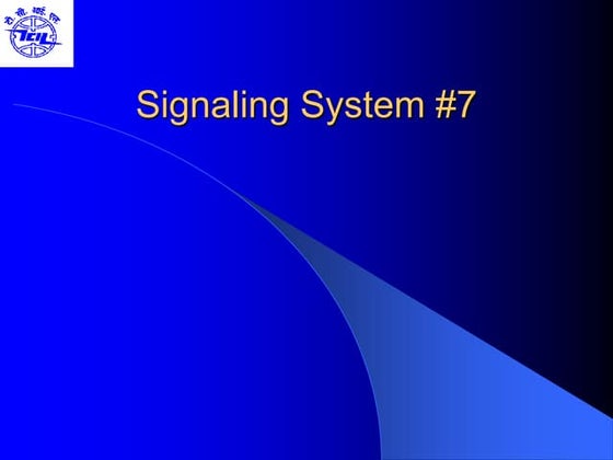 SS7 signalling system for Telecommunication Engineering | PPT