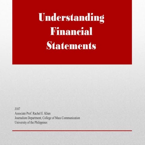 Reading financial statements