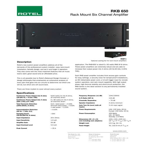 Rkb650 fiche produit