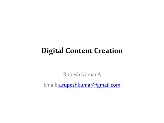 Digital Content Creation