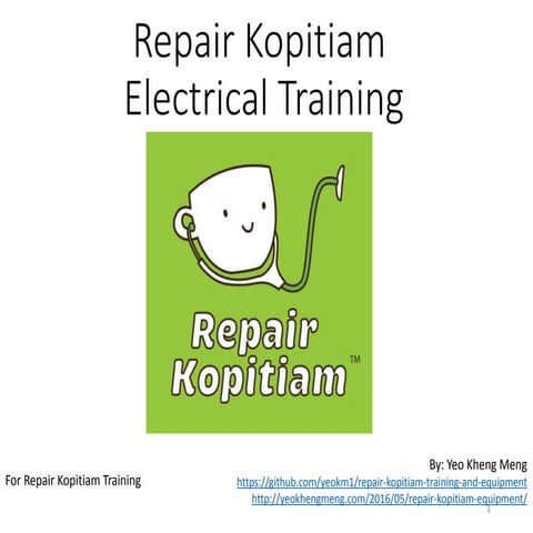 Repair Kopitiam Electrical Training