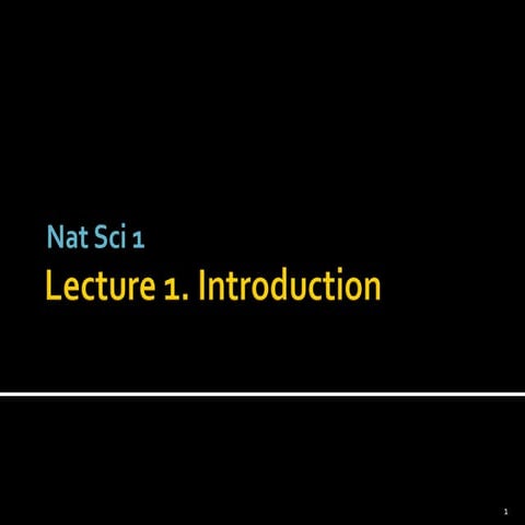 Introduction to Natural Science