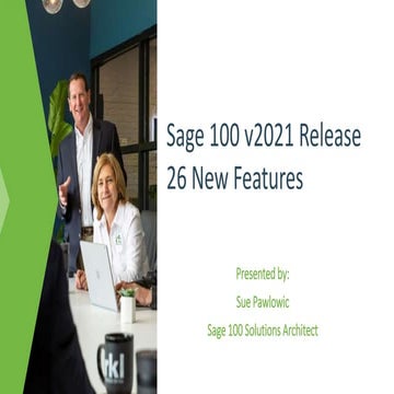 What's New in Sage100 v2021