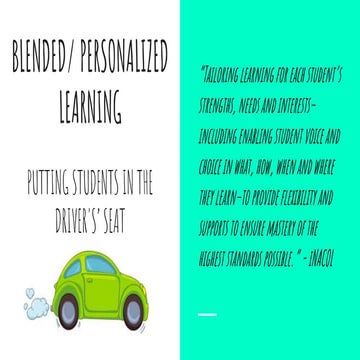 Blended/ Personalized Learning