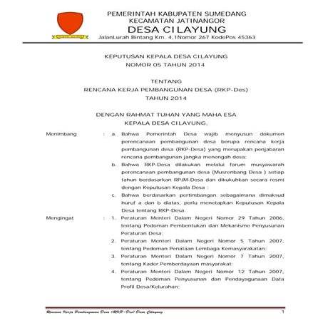 RKP-Des Cilayung 2014