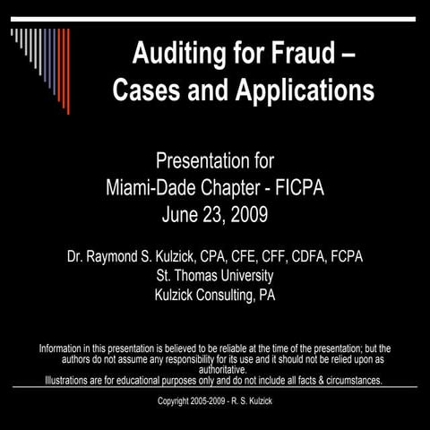 Fraud Cases in Auditing