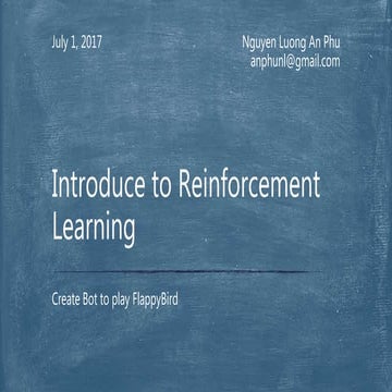 Introduce to Reinforcement Learning