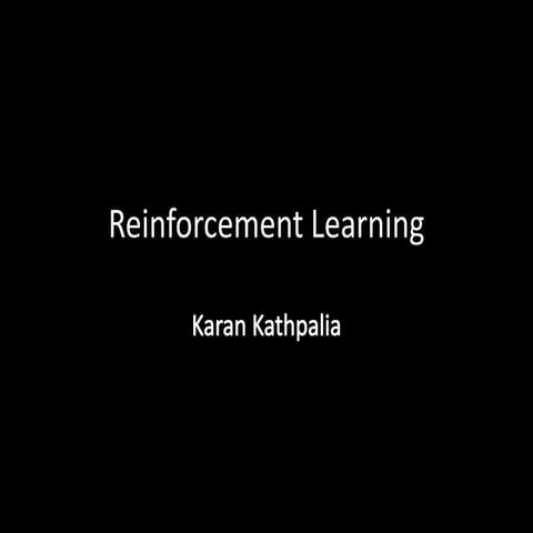 Reinforcement Learning and deep reinforcement learning