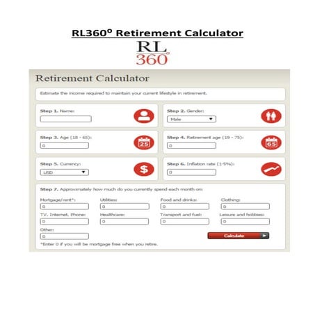 RL360° Retirement Calculator | DOCX