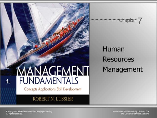 Chapter 7 - Human Resource Management