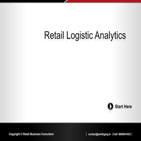 Retail Logistics Analytics 