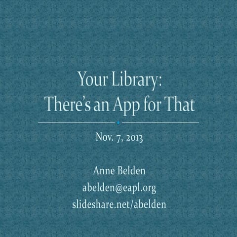 RLA-CE  Apps Presentation