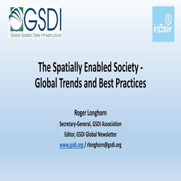 Roger Longhorn, GSDI Secretary-General, Infoter 5 Conference, SES Presentation