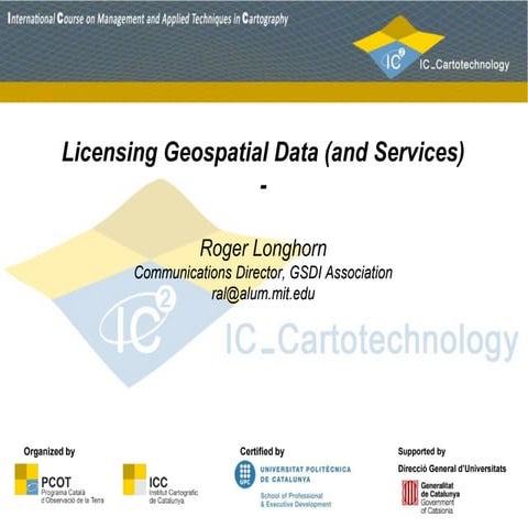 Licensing Geospatial Data and Software