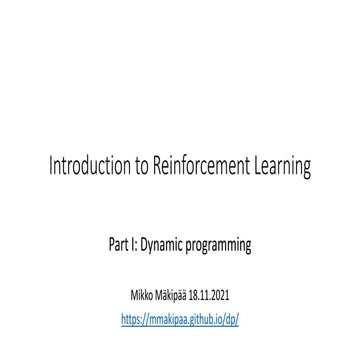 Intro to Reinforcement learning - part I | PDF | Programming Languages ... image.