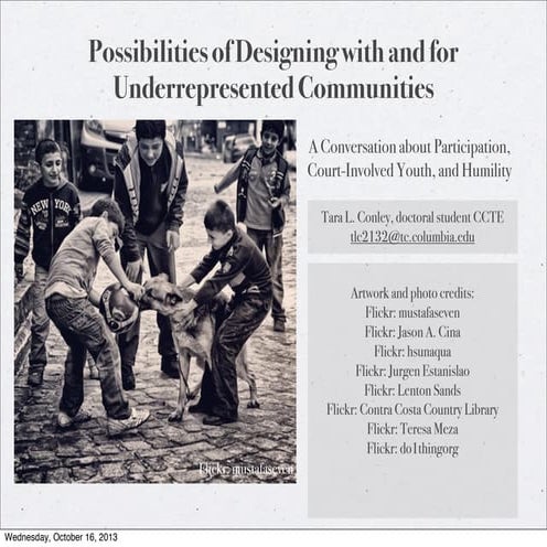Possibilities of Designing with and for Underrepresented Communities: A Conve...