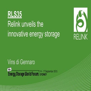 RELINK unveils the innovative energy storage