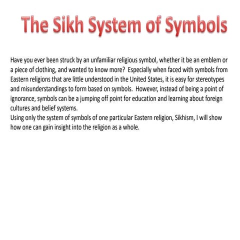 The Sikh System of Symbols