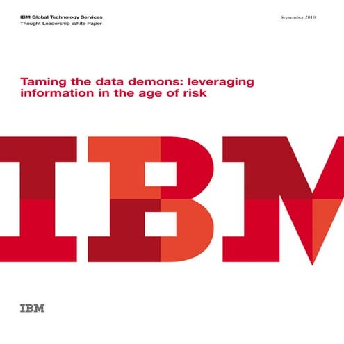 Taming the data demons: leveraging information in the age of risk white paper