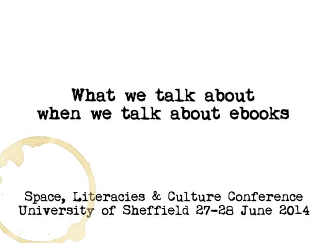 What we talk about when we talk abo...