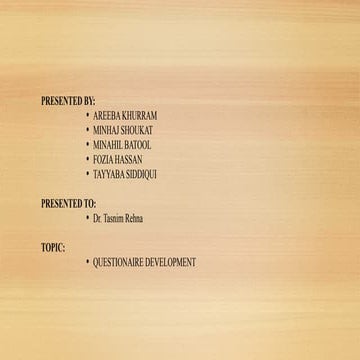 questionaire development in research method