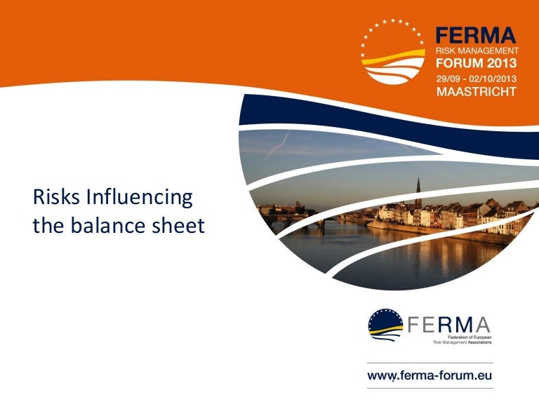 FORUM 2013 Risk Management Influencing The Balance Sheet