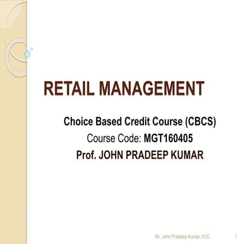 Retail management  