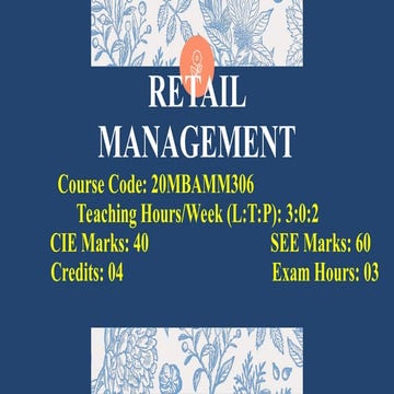 RM 1 module on introduction to sales management