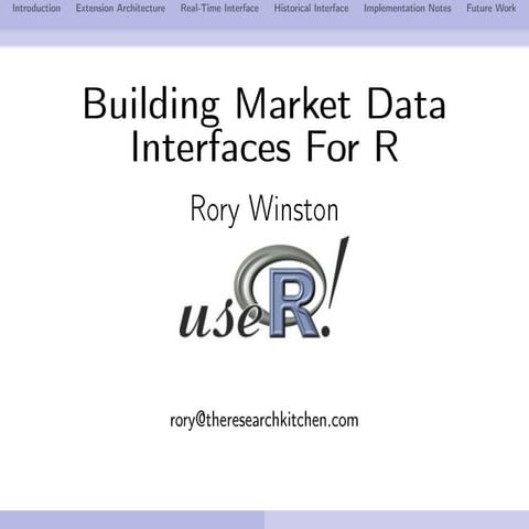 Real-TIme Market Data in R
