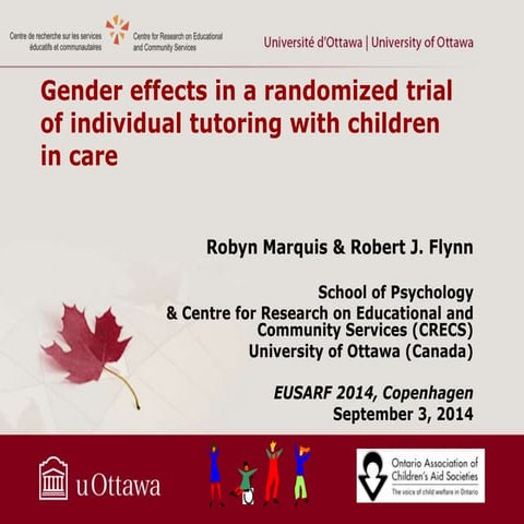 [Canada] Marquis, R. & Flynn, R. (2014). Gender effects in an RCT of individu...