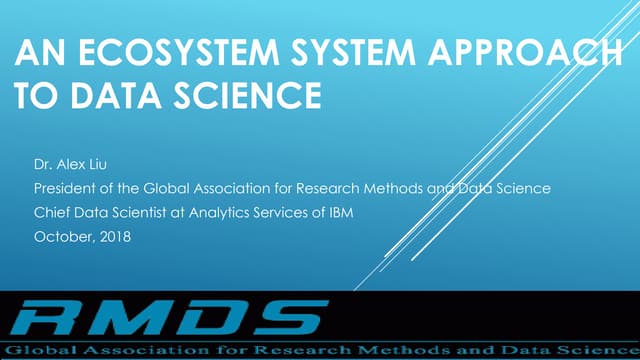RMDS data science ecosystem approach