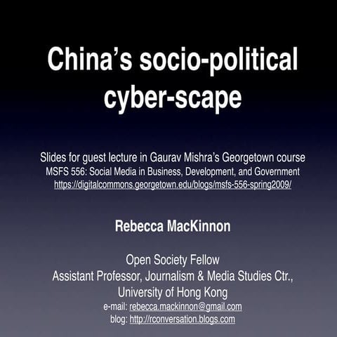 Chinese social media and political discourse