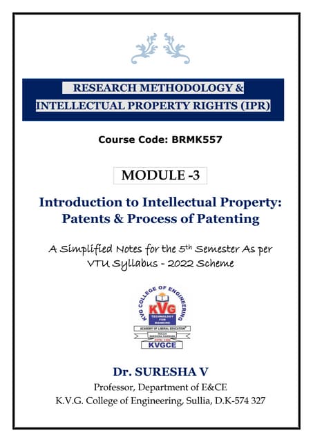 RM & IPR-BRMK557- Module 3-final  by Dr.Suresha V.pdf