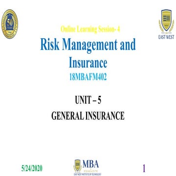 RMI Unit 5 General Insurance. | PDF