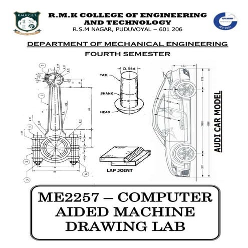 COMPUTER AIDED MACHINE DRAWING LAB MANUAL