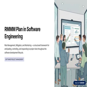 RMMM-Risk Management,Mitigation and Monitoring. | PPTX