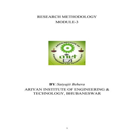 Research methodology module 3