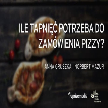  Anna Gruszka, Norbert Mazur: Ile tapnięć potrzeba do zamówienia pizzy?  